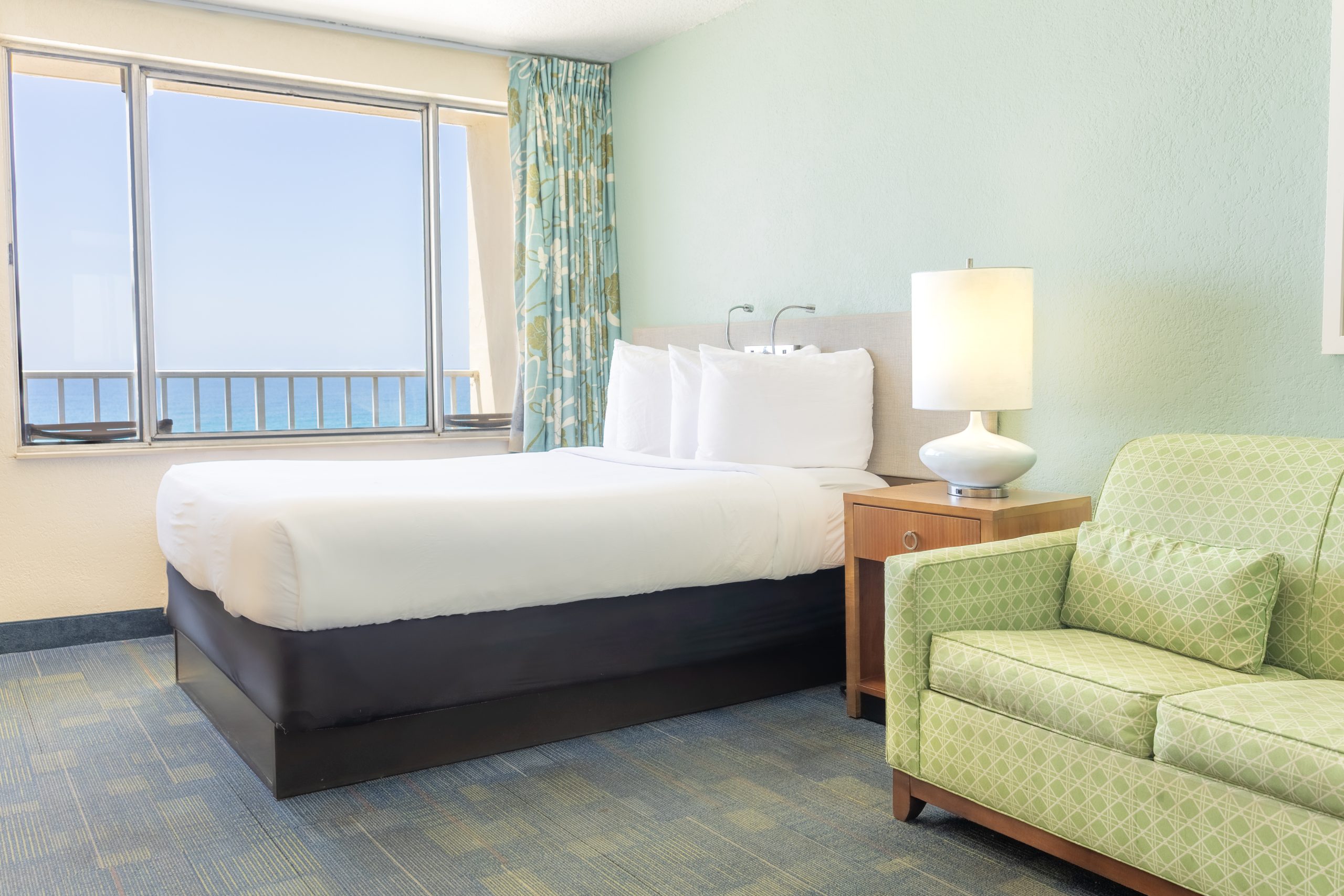 Hotel room with ocean view